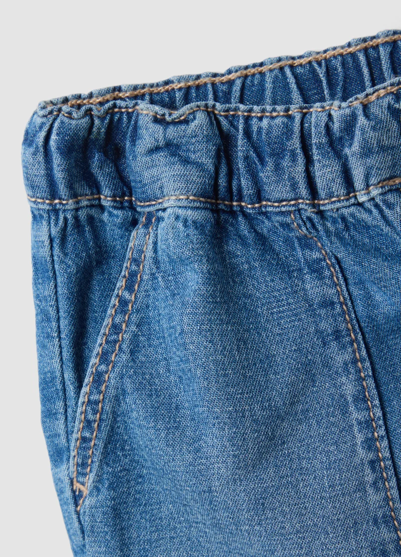 Ovs  OVS Children'S Regular Fit Blue Denim Cotton Blend Shorts for Kids | Best Price UAE