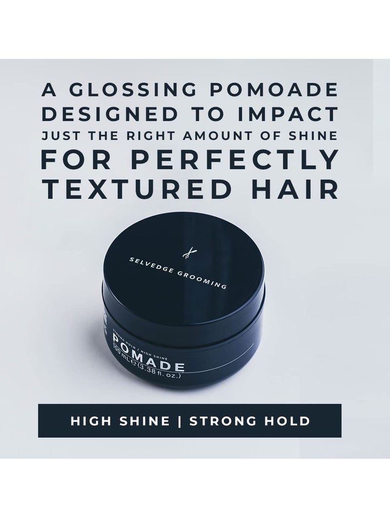 Pomade Glossing Hair Pomade For Men, Strong Hold, High Shine, Made in Italy, 3.38 fl oz - Image 2