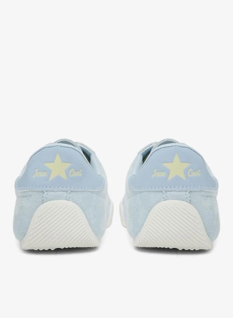 Styli  Light Blue Suede-Look Textile Sneakers for Women | Best Price UAE
