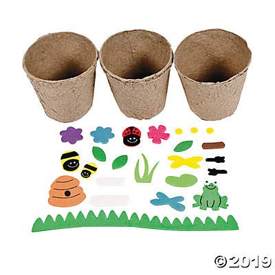 Fun Express Garden Pot Craft Kit – DIY Spring Painting Activity for Kids – Fun Home & Classroom Art Project for Creative Learning & Decorations – Perfect for Parties & Gifts – 12 Pieces - Image 2