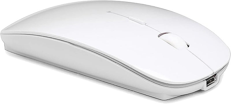 PEIBO Bluetooth Wireless Mouse for Laptop mac MacBook ipad MacBook air MacBook pro pc Desktop Computer Windows Chromebook Notebook (White) - Image 1