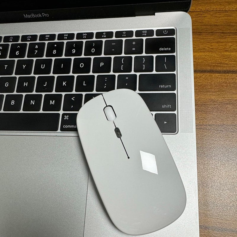 PEIBO Bluetooth Wireless Mouse for Laptop mac MacBook ipad MacBook air MacBook pro pc Desktop Computer Windows Chromebook Notebook (White) - Image 3