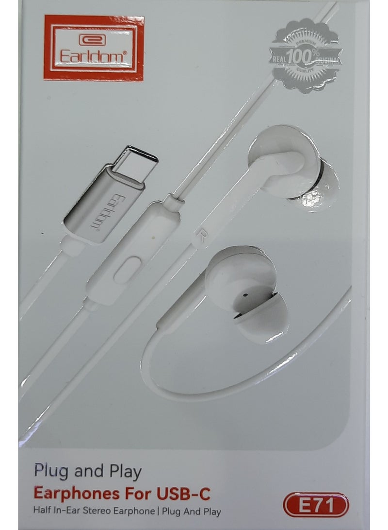 Earldom EARPHONE FOR USB-C - Image 1