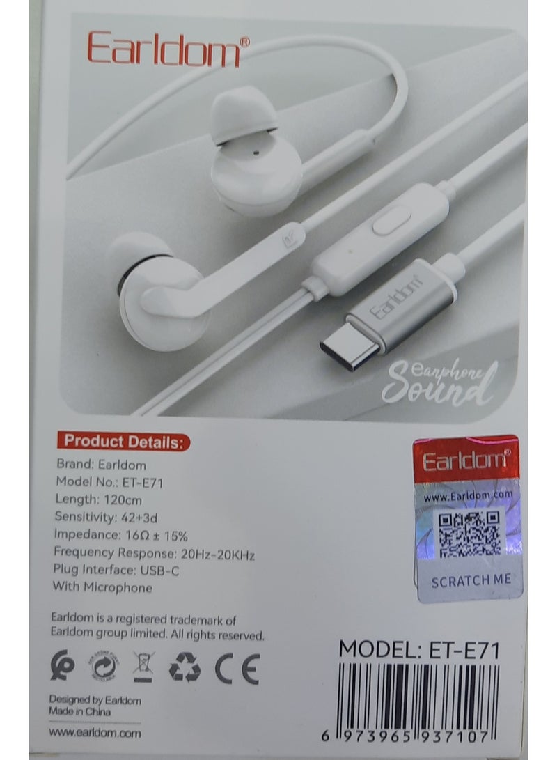 Earldom EARPHONE FOR USB-C - Image 2