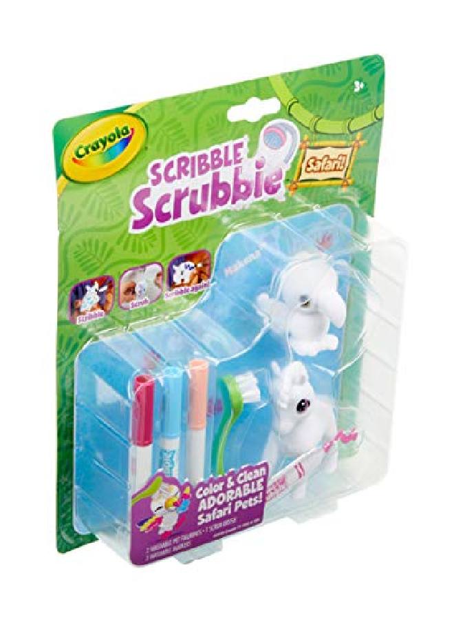 Crayola Scribble Scrubbie Safari 2 Pack Animal Toy Set Age 3+ Zebra/Bird - Image 4