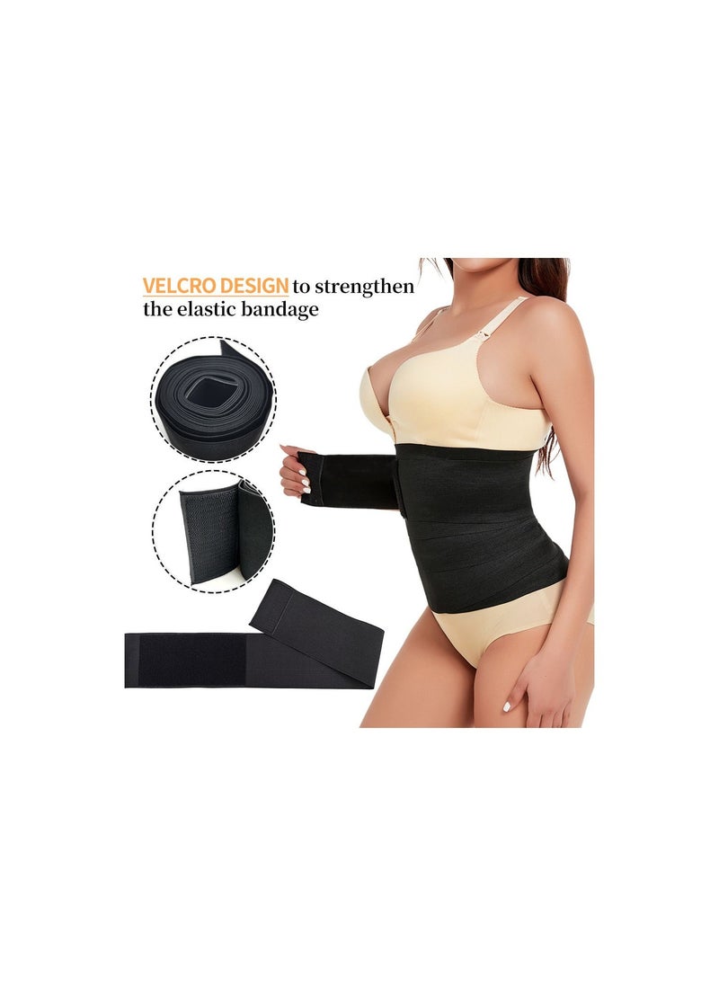 Generic - Me Up Wrap Bandage Women’s Waist T Straps, Abdomen-Sculpting Training Device,Women Slimming Tummy Wrap Belt (3Meter black) - Image 1