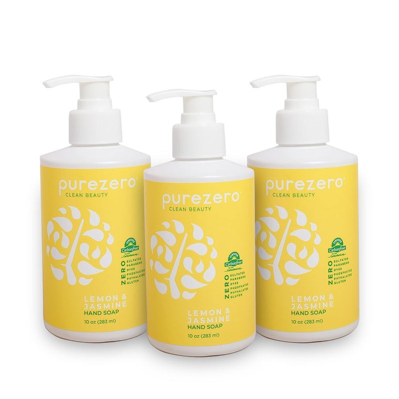 Purezero Lemon & Jasmine Hand Soap 10 oz (3 Pack)