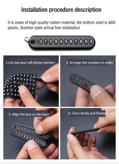 Generic Anti loss car keychain,telephone number plate woven rope lock key chain, car keychain accessories【Black】  - Image 2