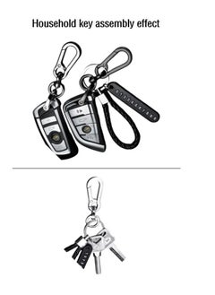 Generic Anti loss car keychain,telephone number plate woven rope lock key chain, car keychain accessories【Black】  - Image 4