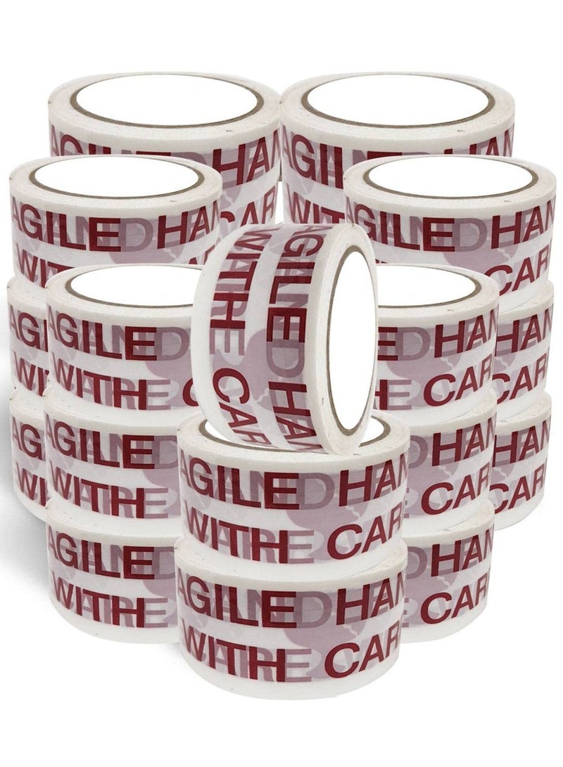 MARKQ Fragile Tape | 48mm x 60 Yards Heavy Duty Handle with Care Warning Tape for Packing Boxes and Cartons, Packaging, Shipping, and Moving Tape [36 Rolls]  - Image 1