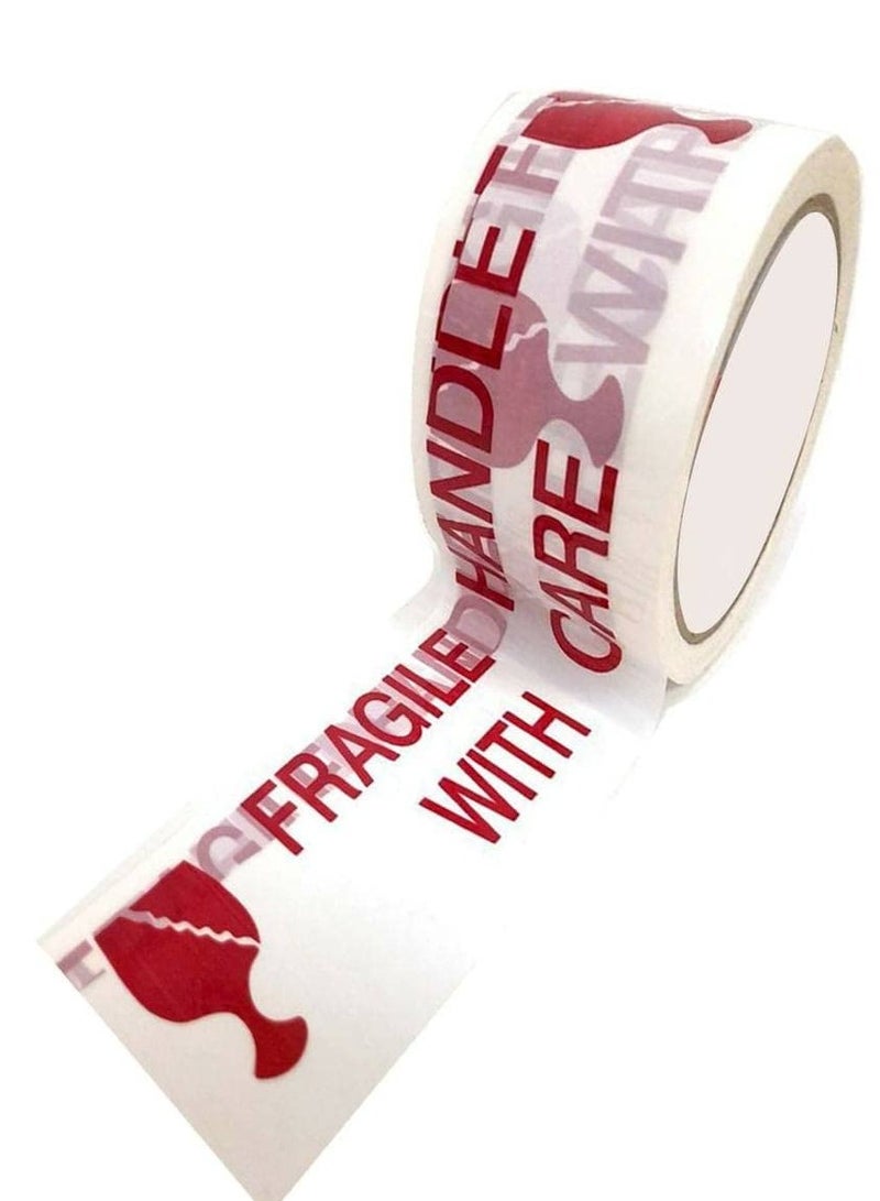 MARKQ Fragile Tape | 48mm x 60 Yards Heavy Duty Handle with Care Warning Tape for Packing Boxes and Cartons, Packaging, Shipping, and Moving Tape [36 Rolls]  - Image 2