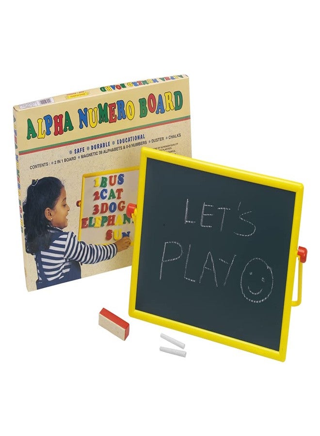 Zephyr Alpha Numero Board, Educational Toy, Magnetic Alphabets, Writing Board That Makes Alphabets, Numbers and Writing an Easy Task for Kids Age 3+ - 3 in 1 Board - Image 1