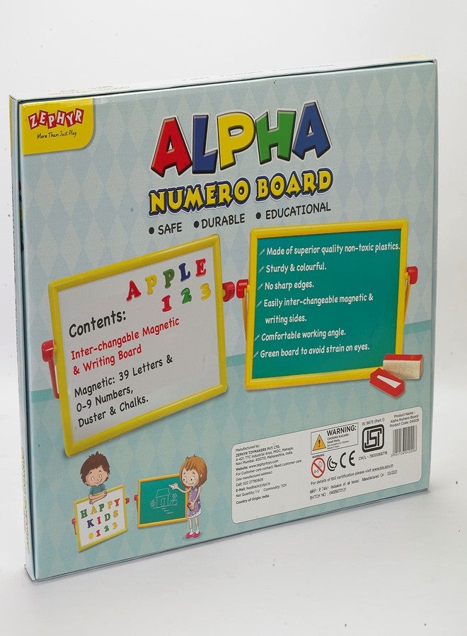 Zephyr Alpha Numero Board, Educational Toy, Magnetic Alphabets, Writing Board That Makes Alphabets, Numbers and Writing an Easy Task for Kids Age 3+ - 3 in 1 Board - Image 3