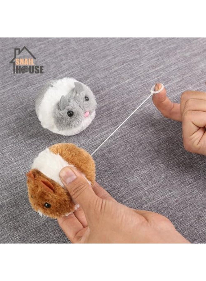 لعبة قطط فرو تفاعلية بشكل هامستر، مزودة بخيط متحرك لتحفيز اللعب والنشاط وتقليل الملل. خامة ناعمة وآمنة، مناسبة لجميع القطط. - Image 3