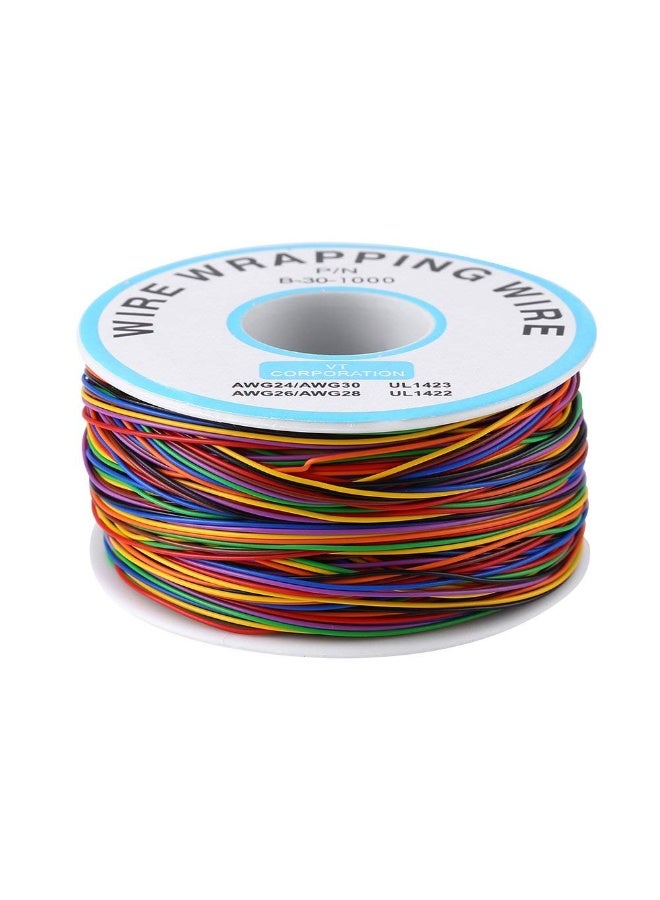 melfi B -30-1000 30 AWG Electronic Wire – 250M Tinned Copper Solid Core Cable for Circuit Boards, Breadboards, Jumper Repairs & High-Speed Prototyping (MULTI COLOUR) - Image 1