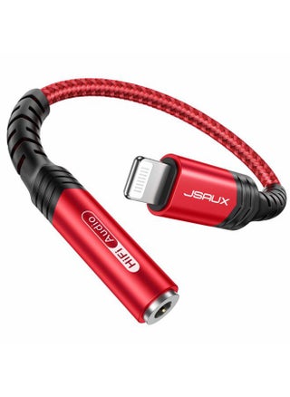 iPhone Headphone Adapter, Lightning to 3.5mm [Apple MFi Certified] Compatible with iPhone 14/14 Pro Max-12/11/SE/X/XR/XS/8-Red - pzsku/Z036E803E12314E65F2F0Z/45/1743406169/433a9bb2-2890-4ad7-b451-d0e2d721ca28