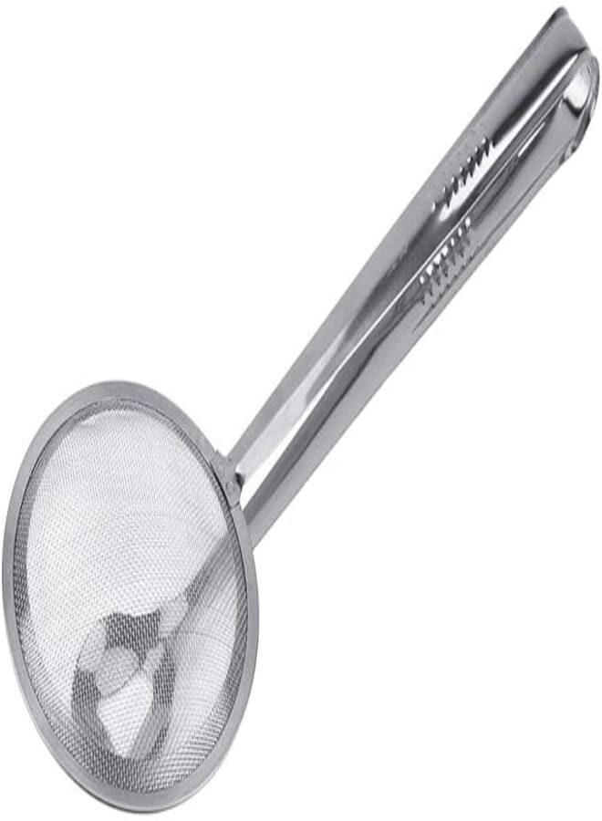 Stainless Steel Drain Oil Fried Food Strainer with Clip Fry Tool Oil Skimmer Food Clip Tong Filter Strainer Mesh