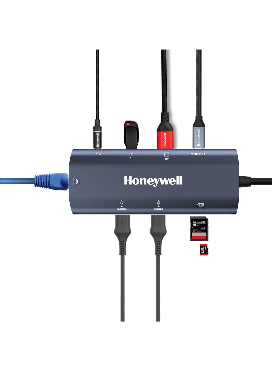 9In1 Type C Docking Station/ Usb Hub With 4K Hdmi 1Gbps Rj45 Ethernet Port 2Xusb 3.0 1Xusb 2.0 And Type C 3.0 Pd100W Sd And Micro Sd Slot Audio Port For All Type C Devices Windows/Macbook Grey Grey