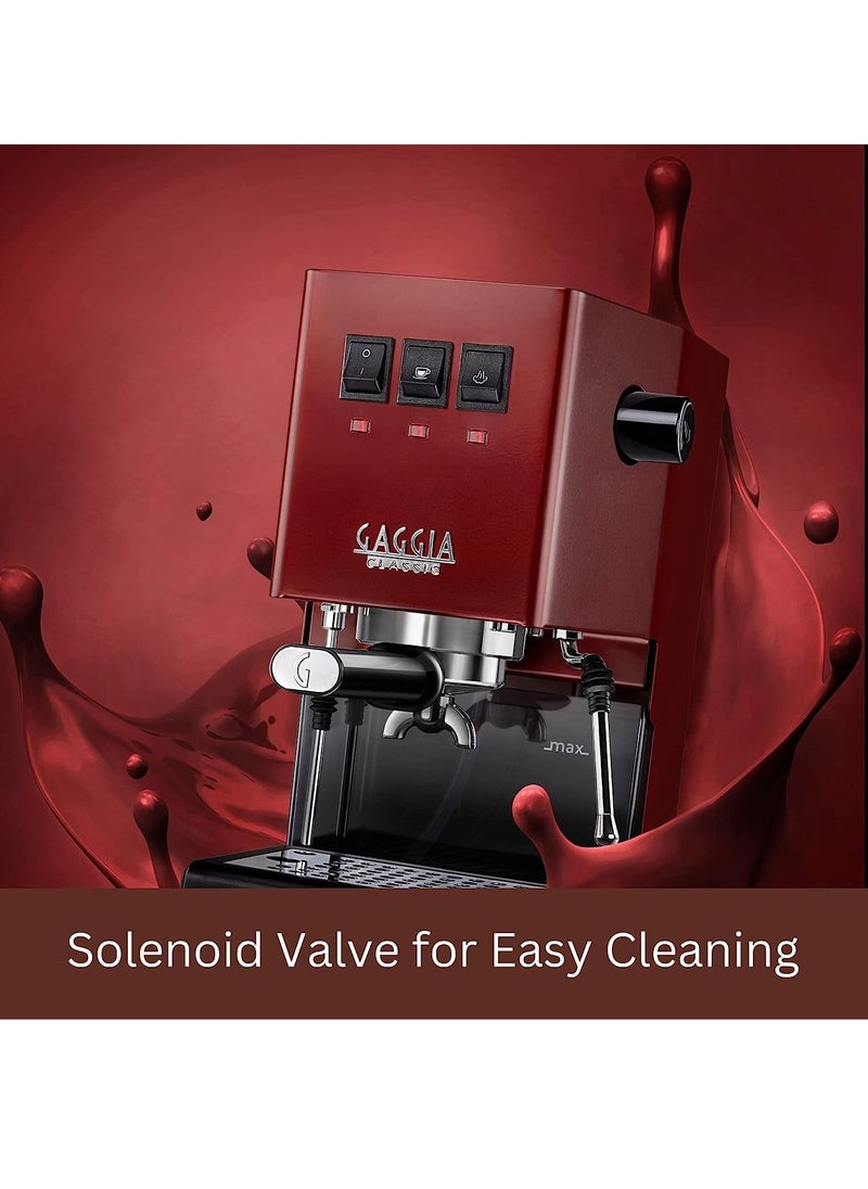 GAGGIA - Gaggia Classic Evo Cherry Red, Manual Espresso Machine, Made in Italy, Coffee machine with Professional Steam Wand, Latte and Cappuccino Maker for Home - Image 1