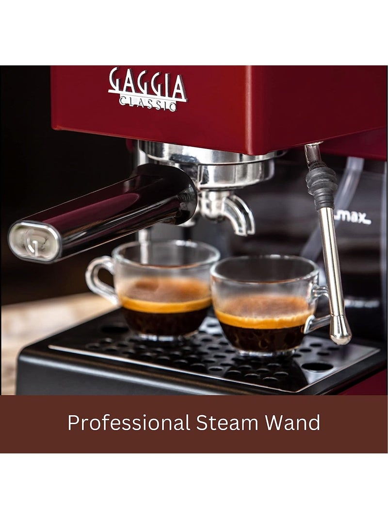 GAGGIA - Gaggia Classic Evo Cherry Red, Manual Espresso Machine, Made in Italy, Coffee machine with Professional Steam Wand, Latte and Cappuccino Maker for Home - Image 1