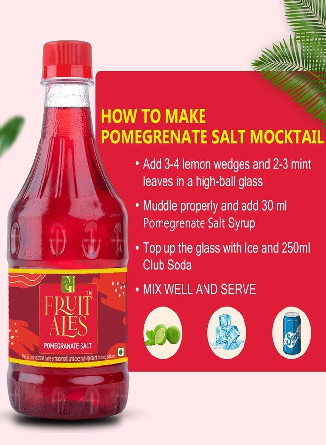 Dhampurgreen Pomegranate Salt Mocktail Cocktail, Makes 10-12 Drinks Each Bottle, 300Ml Pour Add Stir & Sip Syrup For Cocktails Mocktails/Non Alcoholic Beverage - Image 5