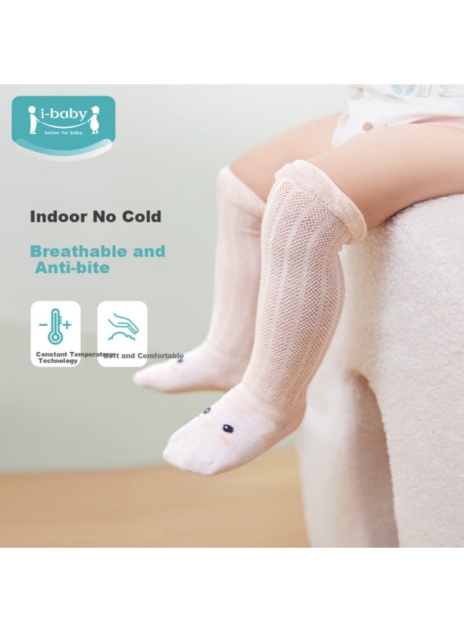 Ibaby/english Baby Socks For 0-1 Years Old, Spring And Summer, Anti-bite, Over-knee Long Socks, Breathable, Non-binding, 2 Pairs - Image 1