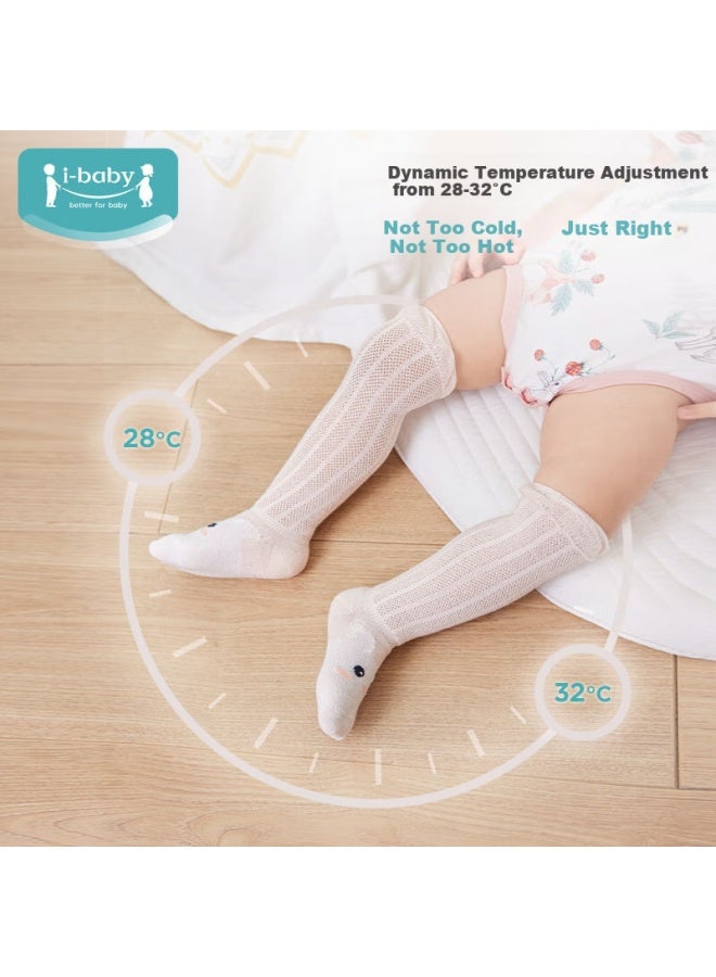 Ibaby/english Baby Socks For 0-1 Years Old, Spring And Summer, Anti-bite, Over-knee Long Socks, Breathable, Non-binding, 2 Pairs - Image 2