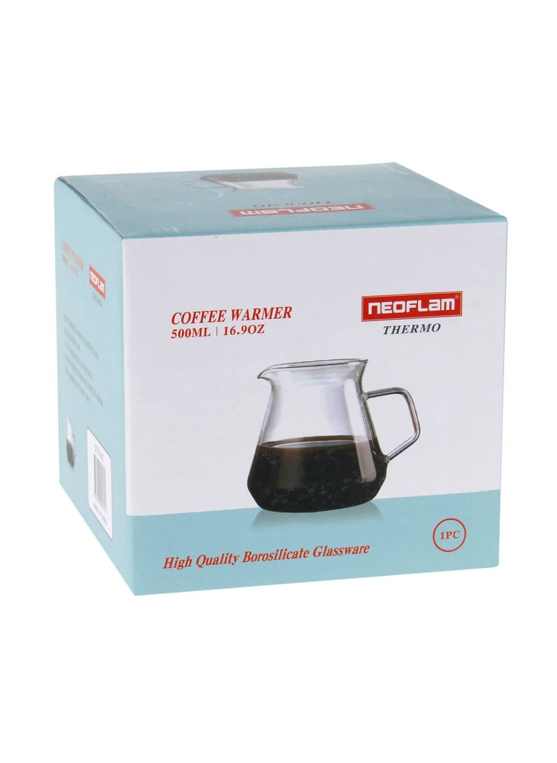 Borosilicate Glass Coffee Warmer 500ml - pzsku/Z036EACECF6FC9EC9E1D7Z/45/_/1723887766/6a34a059-79c6-47a7-bd4f-5d52b953e3a6