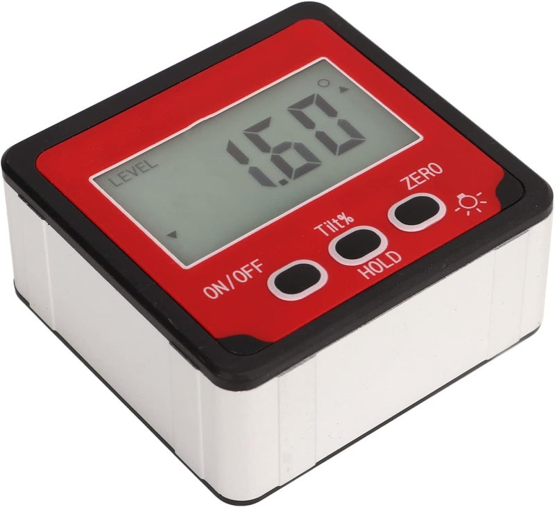 Inclinometer Angle Finder, ±0.1° Precision, Aluminum Alloy ABS, Magnetic Base - Large LED Display, Multiple Units & Modes, Ideal for Woodworking And Construction - Image 4