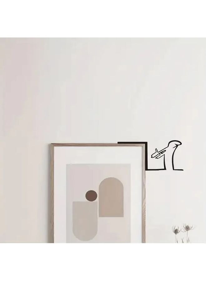Modern Art Light Switch Wall Decor Humorous Switch Corner Design Black Minimalist Home Accent - Image 5
