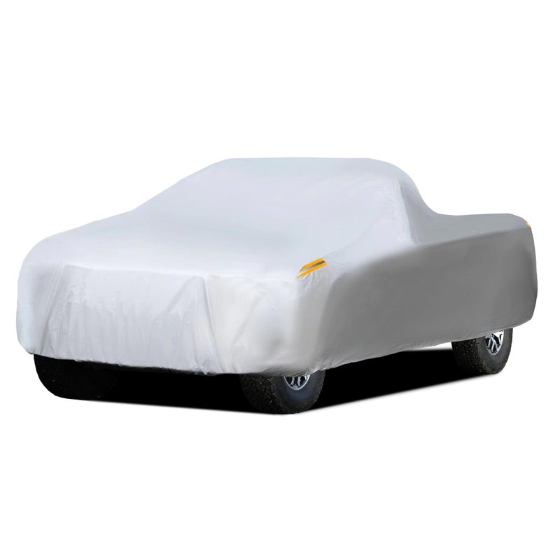 MORNYRAY Waterproof Car Cover All Weather Snowproof UV Protection Windproof Outdoor Full Truck Cover Universal Fit for Fit Truck Length 242250 inchAll Silvery