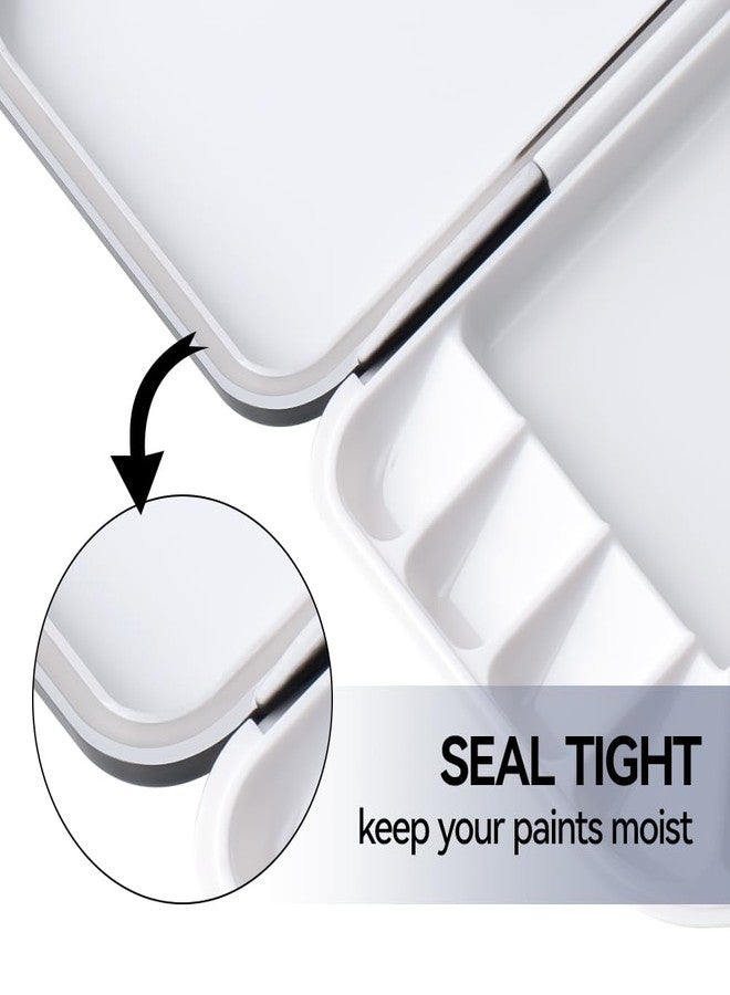 Transon Watercolor Palette Folding with Lid 18wells 2 Mixing Areas and 1 Large Mixing Tray Also for Gouache Acrylic Paint Palette Yellow Color - Image 4