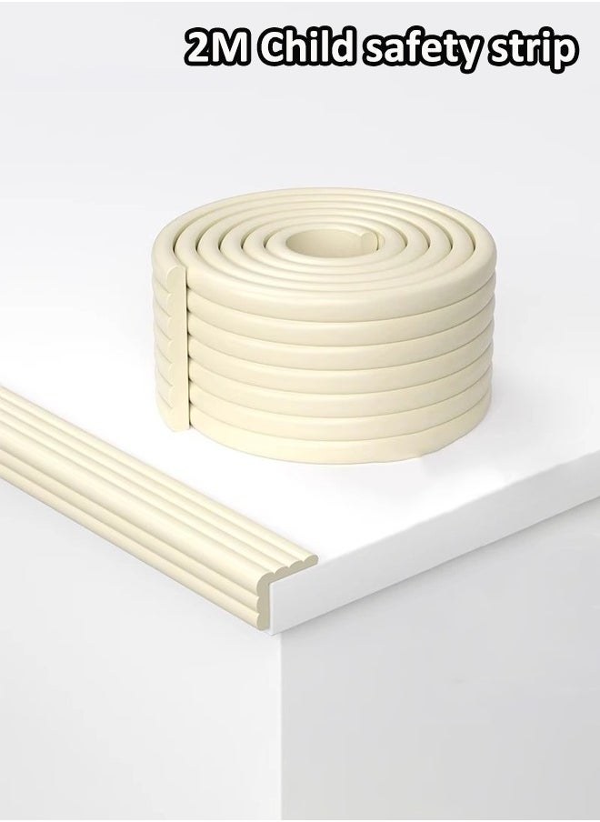 Generic - 2-meter child safety protection strip Foam safety strip Self adhesive edge protection strip Children's anti-collision strip Table side cushion Suitable for furniture edges such as tables and chairs - Image 1