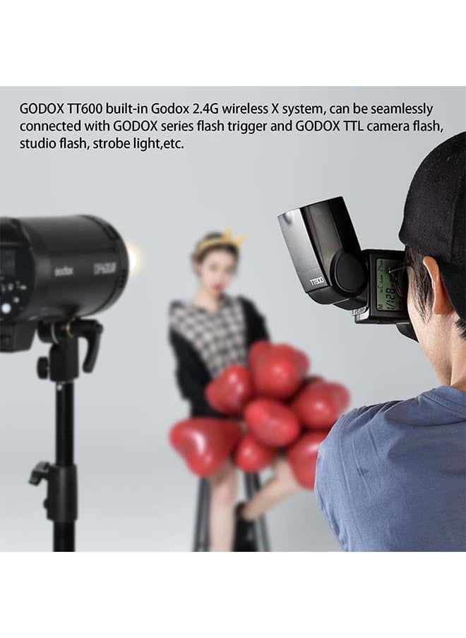 Godox - Godox TT600 2.4G Wireless Flash Speedlite Master/Slave Flash with Built-in Trigger System Compatible for Canon Nikon Pentax Olympus Fujifilm Panasonic (TT600) - Image 1