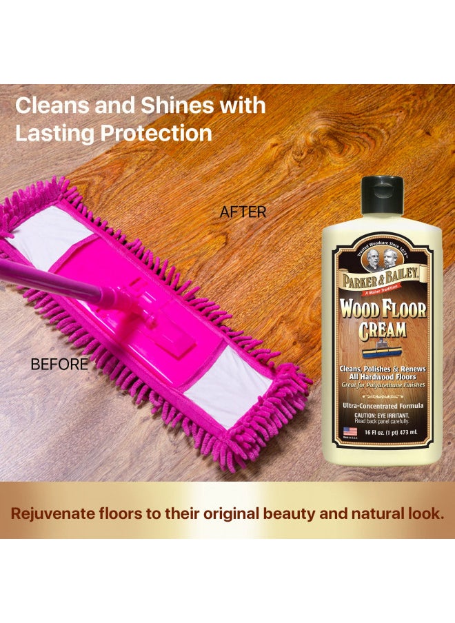 Parker & Bailey PARKER & BAILEY WOOD FLOOR CREAM Use on Hardwood, Laminated or Faux Finished Floors. Shine Restorer Protector, Surface Cleaner House Cleaning Supplies Home Improvement, Natural Look, Cuts Grease  - Image 3