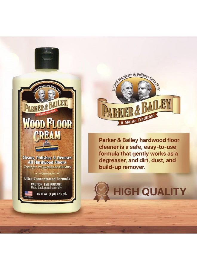 Parker & Bailey PARKER & BAILEY WOOD FLOOR CREAM Use on Hardwood, Laminated or Faux Finished Floors. Shine Restorer Protector, Surface Cleaner House Cleaning Supplies Home Improvement, Natural Look, Cuts Grease  - Image 2