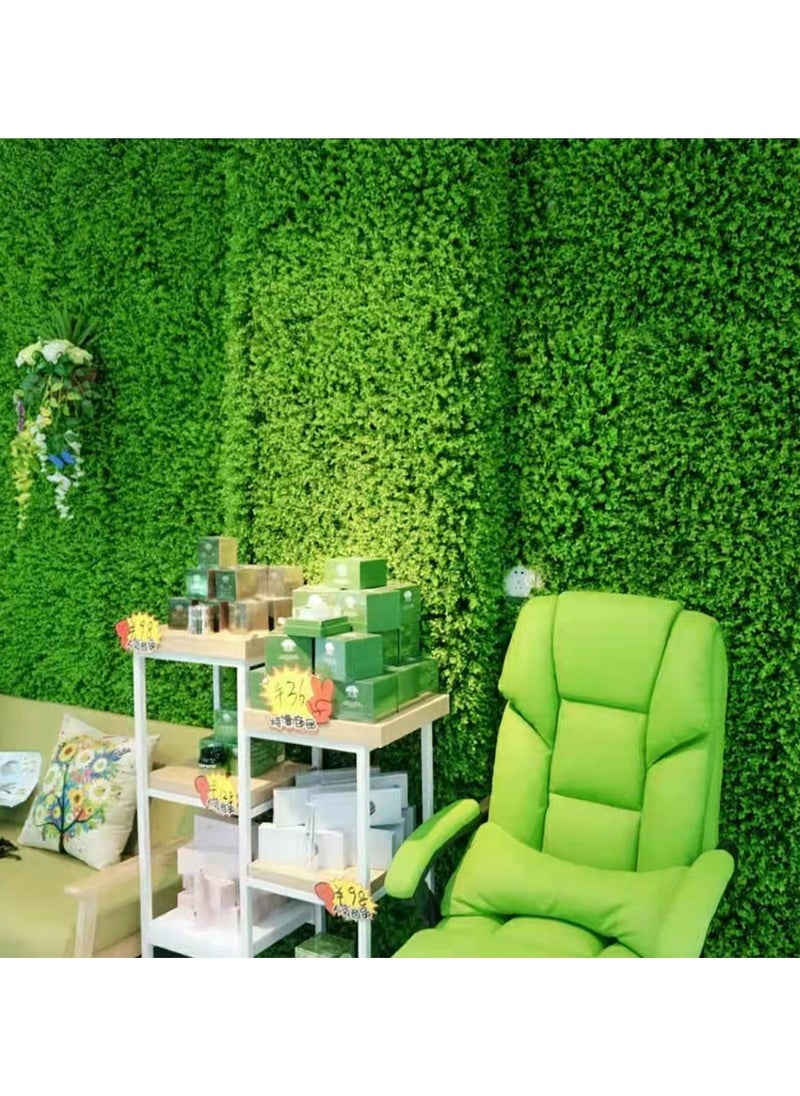 LINGWEI 10Pcs Artificial Plastic Wall Grass Green Landscaping Square Lawn Eucalyptus Leaves Turf For Home Indoor Outdoor Villa Garden Decoration  - Image 4