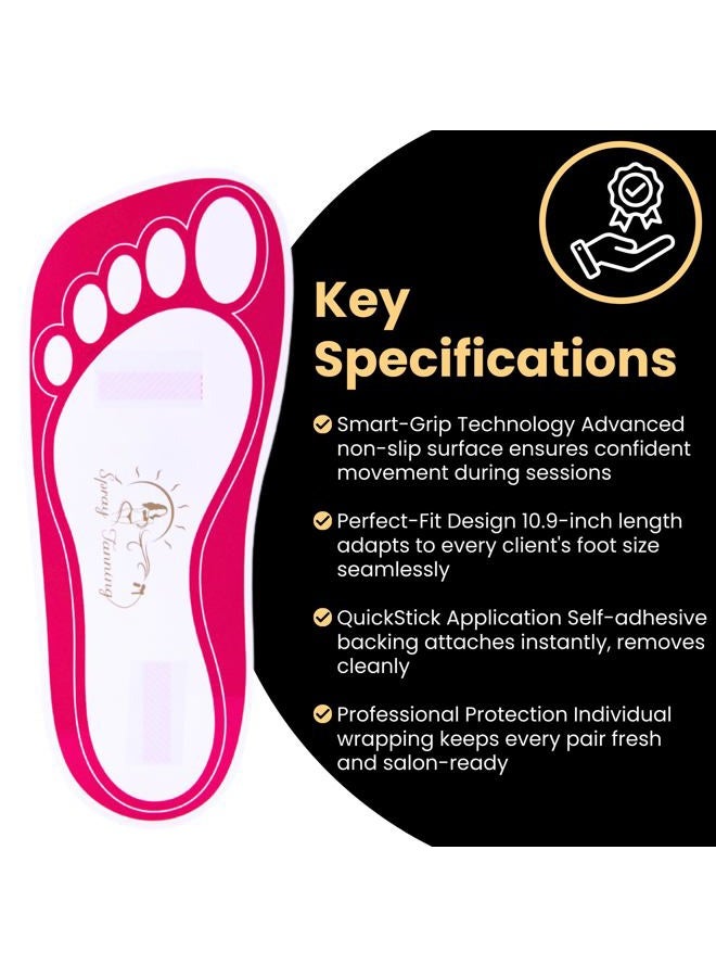 HeeStar 25Pairs(50Feets) Disposable Stick Spray Tanning Feet Pads Perfect for preventing spray tan solution,Deluxe & Hygienic Spray Tan Feet Pads-Ideal for Salons and Spas or Home,Easy to Apply - Image 4