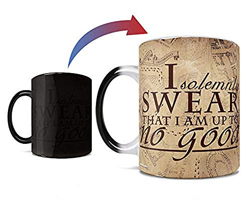 Morphing Mugs Harry Potter  Hogwarts Marauders Map  I Solemnly Swear  11 oz Heat Sensitive Mug  Image Revealed With HOT Liquid added  Officially Licensed Collectible