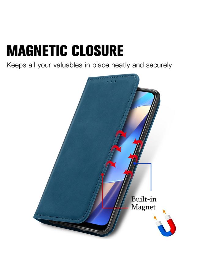 اس-توب جراب لهاتف OPPO A16 / A16e جراب هاتف جلدي مغناطيسي أفقي قابل للطي بتصميم كلاسيكي - Image 5