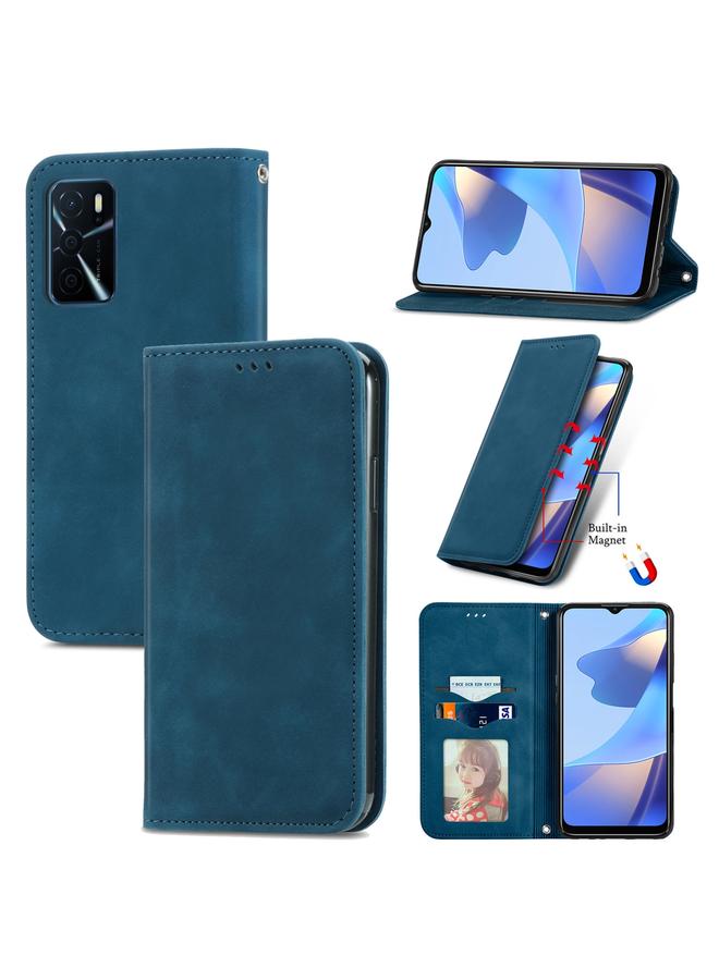 اس-توب جراب لهاتف OPPO A16 / A16e جراب هاتف جلدي مغناطيسي أفقي قابل للطي بتصميم كلاسيكي - Image 1