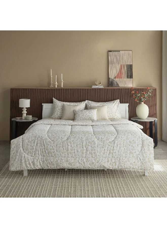 Home Box Valencia Visby BIAB 7-Piece Printed Cotton King Comforter Set - 220x240 cm