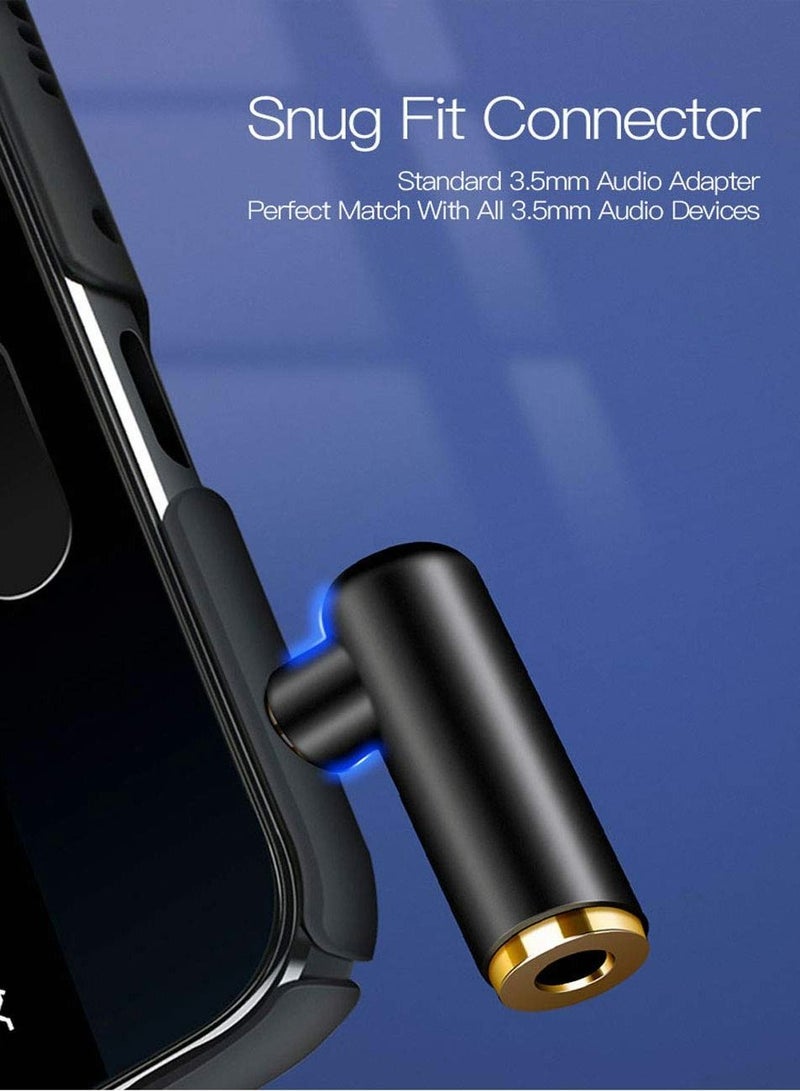 3.5mm 90 Degree Audio Adapter, Right Angle Male to Female Gold-Plated Stereo Jack Adapter 5 Pack - Image 4