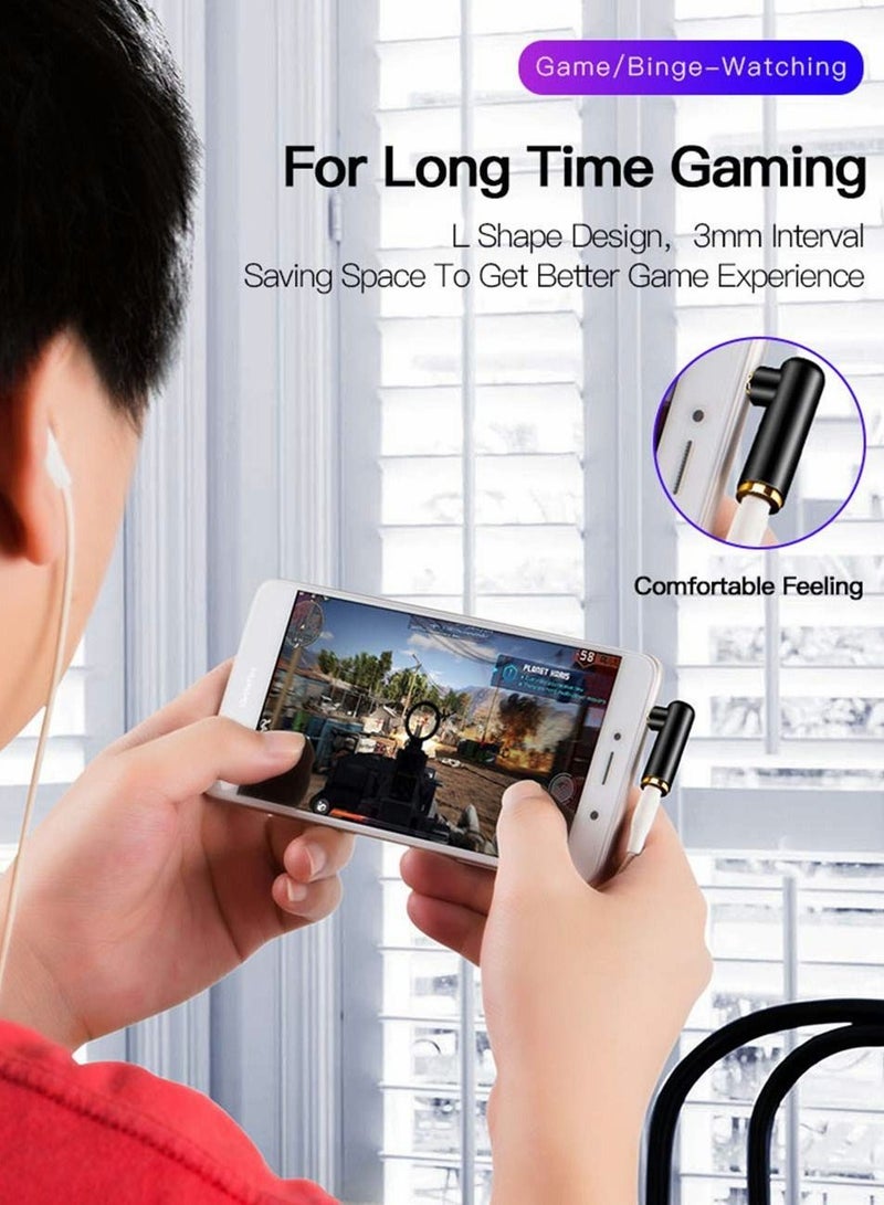 3.5mm 90 Degree Audio Adapter, Right Angle Male to Female Gold-Plated Stereo Jack Adapter 5 Pack - Image 2