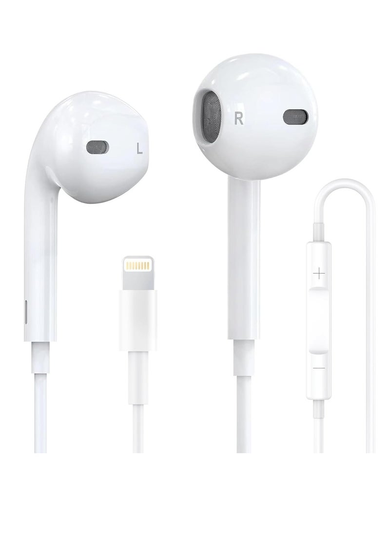 MIGOFAST Earbuds Headphones Wired Earphones with Microphone and Volume Control, Compatible with iPhone 14Pro 14 Pro max 13 13Pro 13Pro Max 12,11 Pro Max,Xs Max,XR,X,7,8 Plus - Image 1