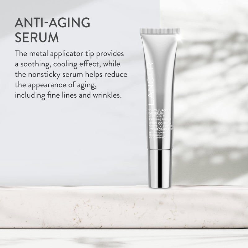 Lancer Skincare 3D Hyaluronic Eye Serum with Vitamin C Brightening Complex, Anti-Aging Eye Cream, 0.5 Fluid Ounces - Image 3