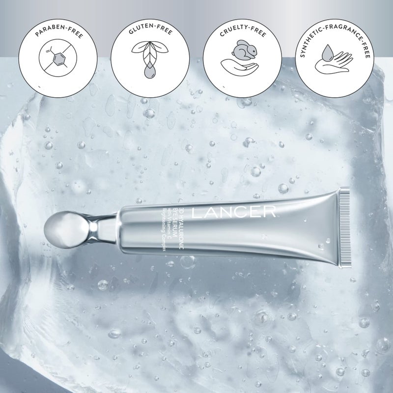 Lancer Skincare 3D Hyaluronic Eye Serum with Vitamin C Brightening Complex, Anti-Aging Eye Cream, 0.5 Fluid Ounces - Image 5