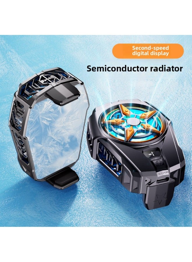2023 SL09 Semiconductor Mobile Phone Radiator Live Clip Two Fast Cooling Temperature Display Explosions Electric Competition-Product Color:SL09-digital-Black  - Image 1