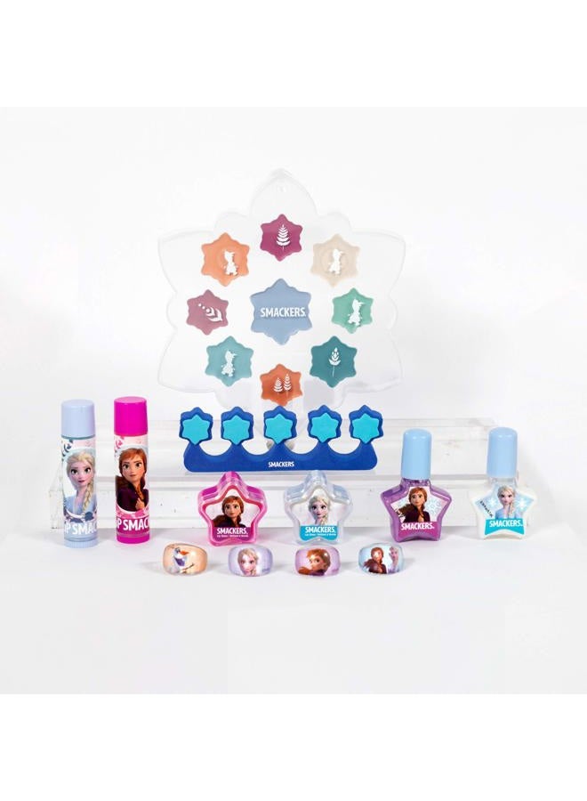 Lip Smacker Disney Frozen II Color Makeup Set For Girls, Shimmer Cream, Lip Gloss, Lip Balm, Nail Polish - Image 2
