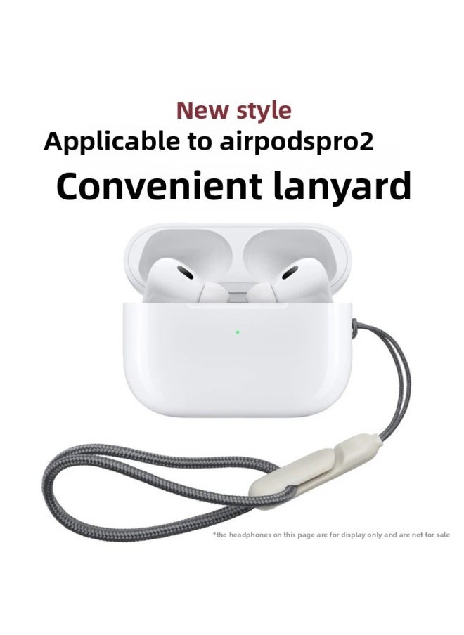 Generic - Suitable For AirPods Pro2 Second Generation Earphone Convenient Lanyard For Apple Earphone Set Lanyard-Color:White - Image 1